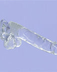 Addiction Crystal - Dildo with Balls 8" - Clear - K. P.