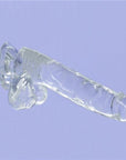 Addiction Crystal - Dildo with Balls 8" - Clear - K. P.