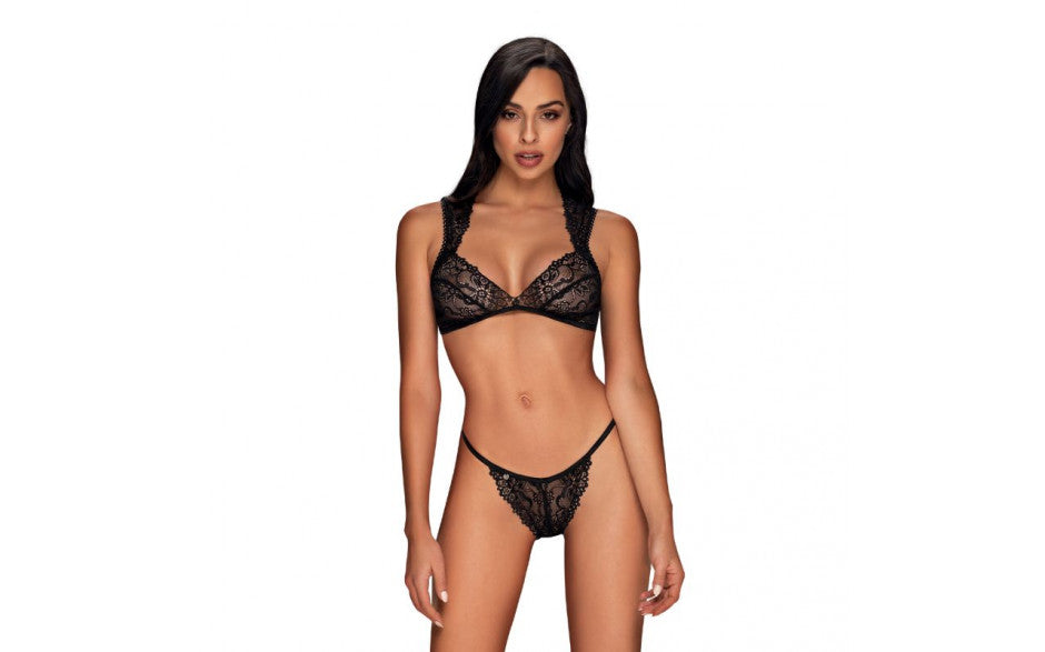 Elisetta Bra & Panty Set - Black - K. P.