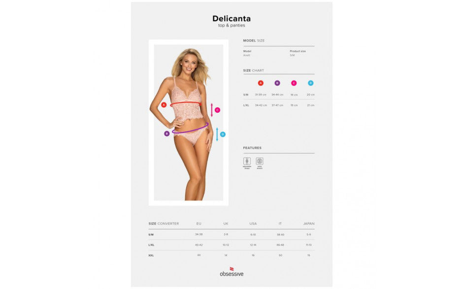 Delicanta Top and Panties - Pink - K. P.