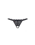 Crotchless Lace Thong - Black - K. P.