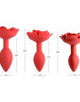 The Master Series - Booty Bloom Silicone Rose Plug - Large - Red - K. P.