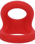 Uplift Silicone Cock Ring - Crimson Red - K. P.
