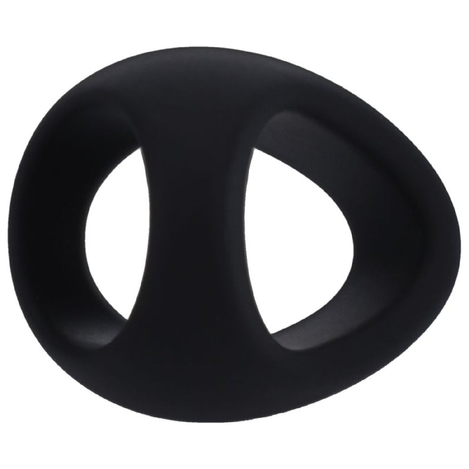 Stirrup Silicone Cock Ring - Onyx Black - K. P.