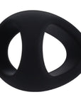 Stirrup Silicone Cock Ring - Onyx Black - K. P.