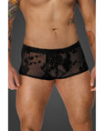 Flock Embroidery Short-Shorts - Black - K. P.