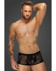 Flock Embroidery Short-Shorts - Black - K. P.