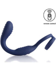 Vibrating Anal Probe and Perineum Stim with Cockring - VibraDuo - Blue - K. P.