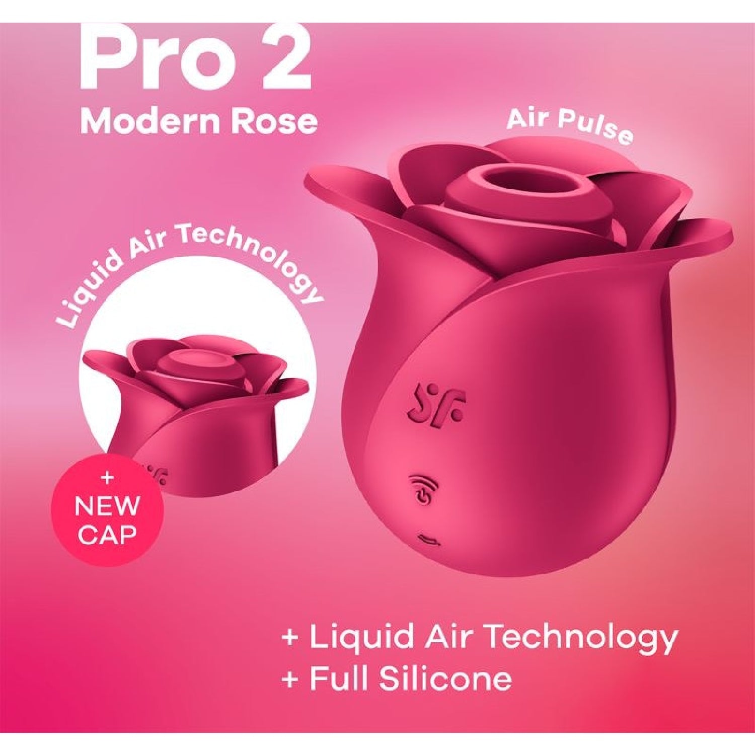 Air Pulse Stimulator - Satisfyer Pro 2 Modern Rose - Blossom Red - K. P.