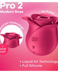 Air Pulse Stimulator - Satisfyer Pro 2 Modern Rose - Blossom Red - K. P.