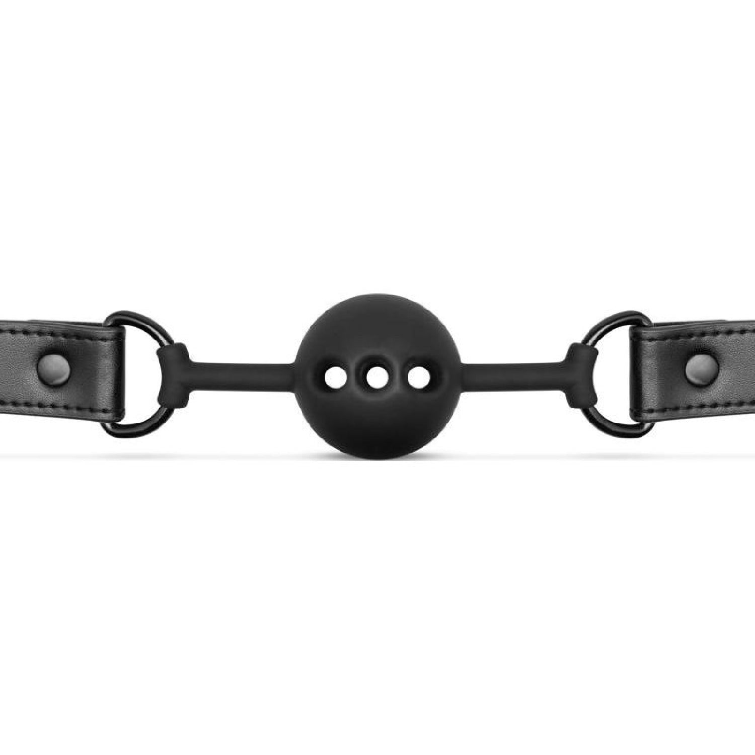 Breathable Silicone Ball Gag - Black - K. P.