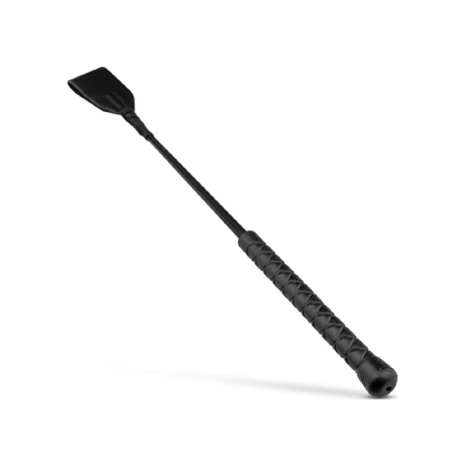 Faux Leather Crop Whip - Black - K. P.