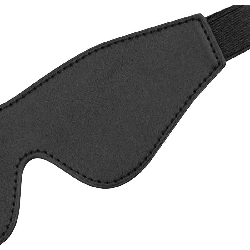 Faux Leather Blindfold - Black - K. P.