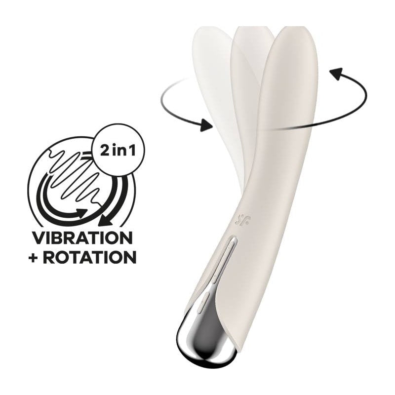 Rotating G-Spot Vibrator - Spinning Vibe 1 - Beige - K. P.
