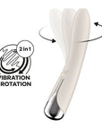 Rotating G-Spot Vibrator - Spinning Vibe 1 - Beige - K. P.