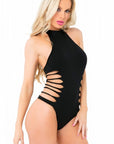 Slit N Spin Bodysuit - Black - K. P.