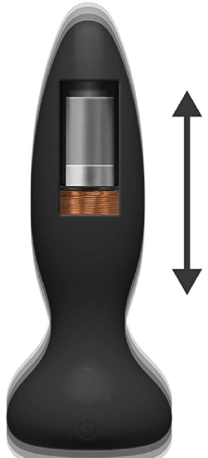 A-Play - Thrust - Adventurous 5.25" Anal Plug With Remote - Black - K. P.