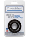 TitanMen - Silicone Cock Rings Double Pack - Black - K. P.