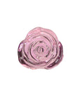 Pillow Talk - Rosy Luxurious Glass Anal Plug w Clear Gem - K. P.