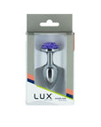 LUX Active - Purple Rose 3" Metal Butt Plug - Silver - K. P.