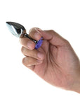 LUX Active - Purple Rose 3" Metal Butt Plug - Silver - K. P.