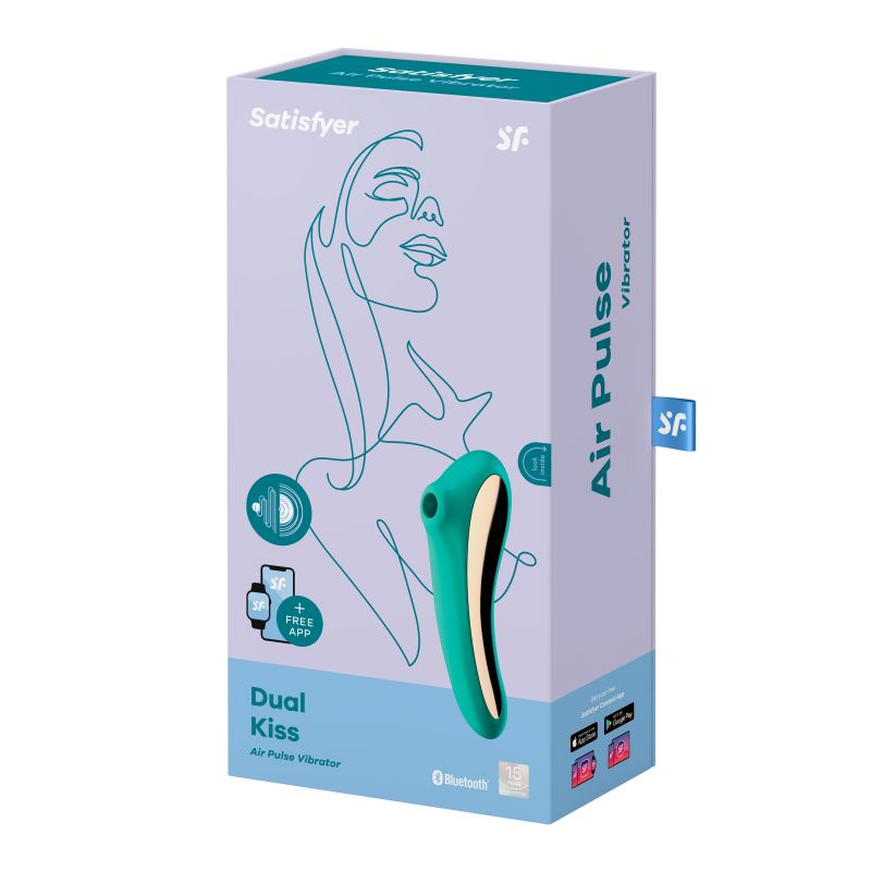 Air Pulse & Vibrator - Dual Kiss - Green - K. P.