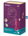 Connect App Plug Vibrator - Plug-Ilicious 2 - Berry - K. P.