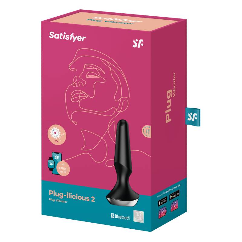 Connect App Plug Vibrator - Plug-Ilicious 2 - Black - K. P.