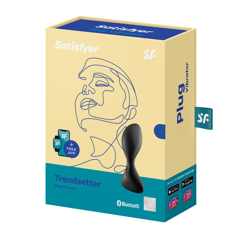 Vibrating Connect App Anal Plug - Trendsetter - Black - K. P.