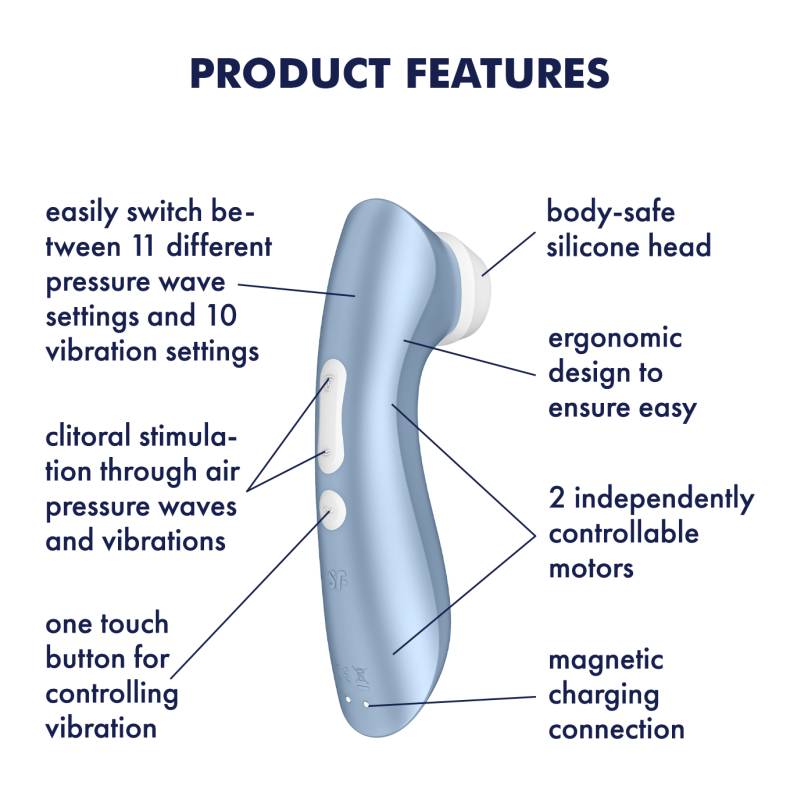 Pro 2+ Air Pulse Stimulator Plus Vibration - Blue - K. P.