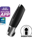 Connect App Power Masturbator - Black/Silver - K. P.