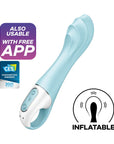 Inflatable G-Spot Vibrator - Air Pump Vibrator 5+ - Blue - K. P.