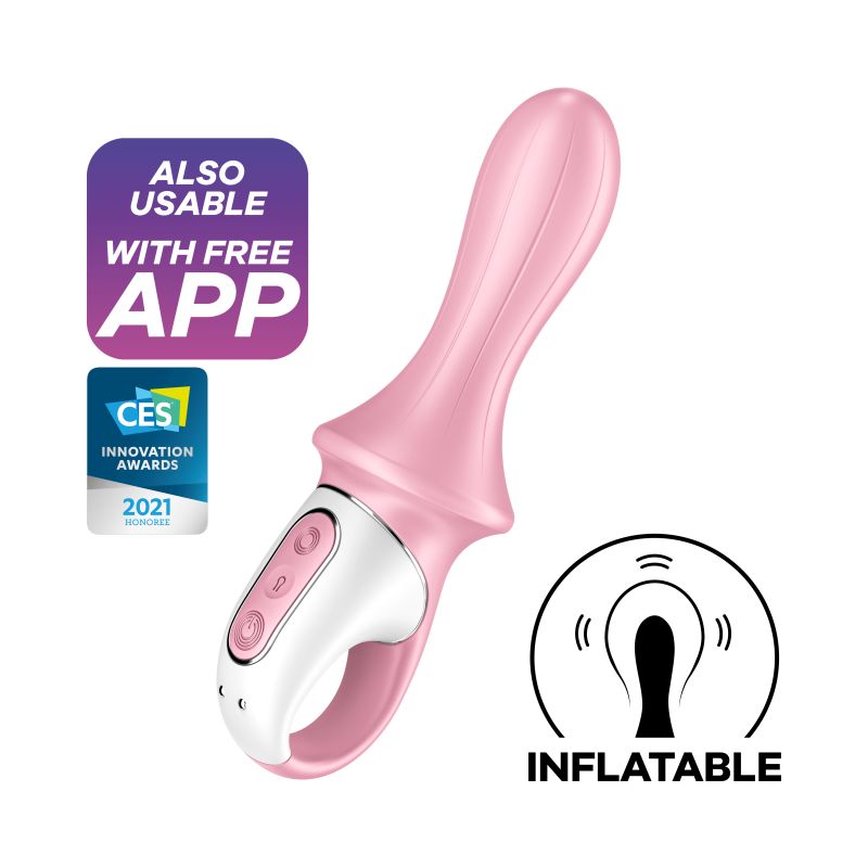 Control App Inflatable Anal Vibrator - Air Pump Booty 5+ - Red - K. P.