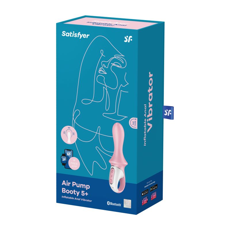 Control App Inflatable Anal Vibrator - Air Pump Booty 5+ - Red - K. P.