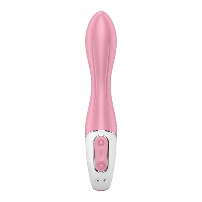 Inflatable G-Spot Vibe - Air Pump Vibrator 2 - Light Red - K. P.