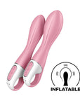 Inflatable G-Spot Vibe - Air Pump Vibrator 2 - Light Red - K. P.