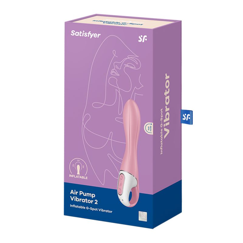 Inflatable G-Spot Vibe - Air Pump Vibrator 2 - Light Red - K. P.