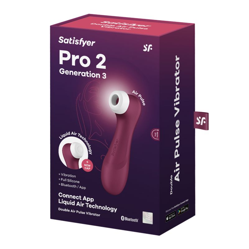 Pro 2 Gen 3 with Liquid Air Vibration and Bluetooth - Wine Red - K. P.