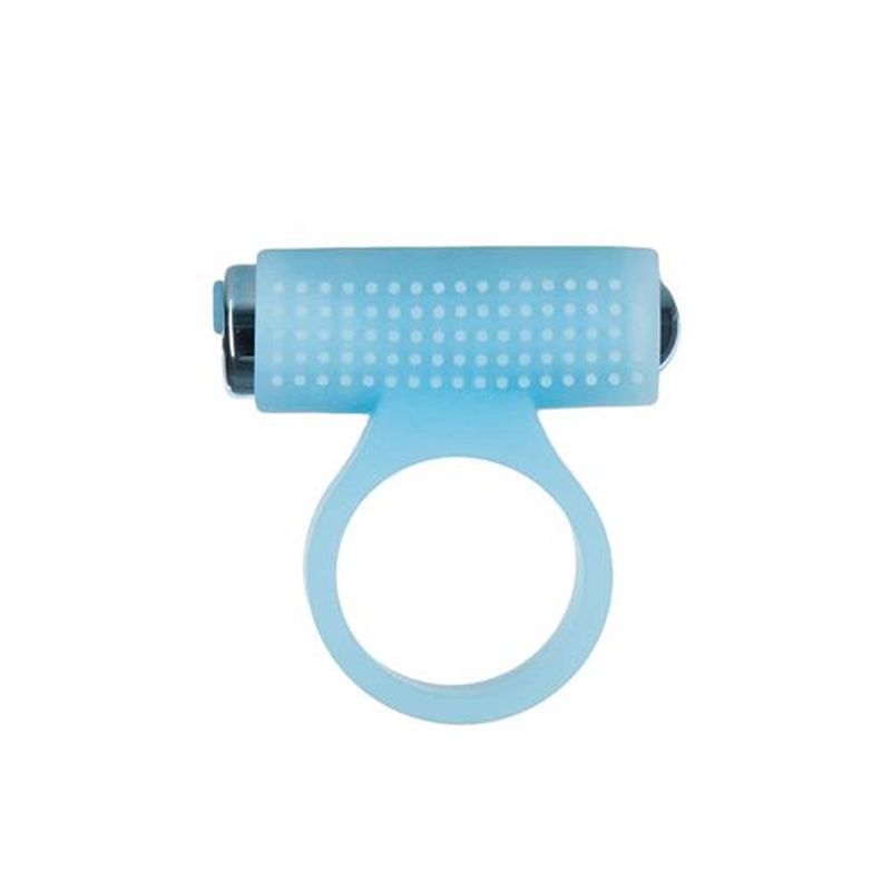PowerBullet - Cosmic Cock Ring with Bullet - Glow in the Dark Blue - K. P.