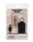 PowerBullet - First Class Rechargeable Bullet with Crystal - Rose Gold - K. P.