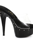 Slip On Rhinestone Platform 6" - Black - K. P.