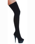 Stiletto Stretch Lycra Thigh High Boot 6" - Black - K. P.