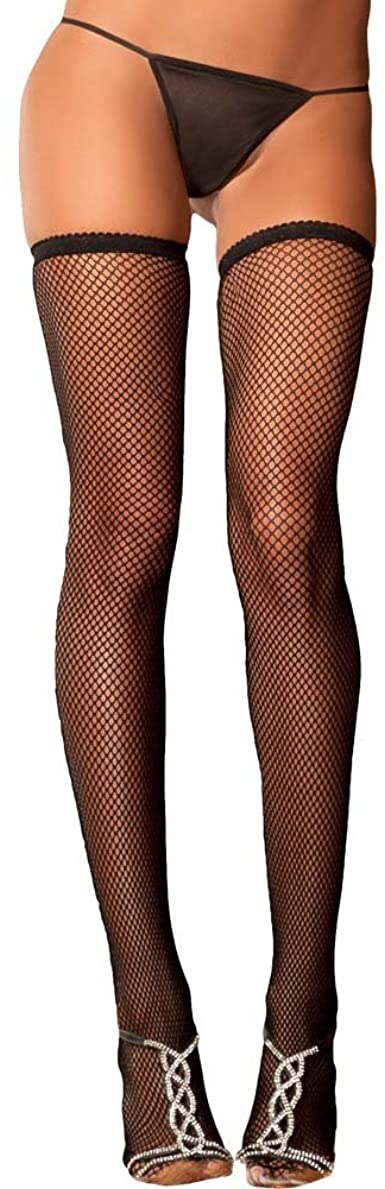 Fishnet Thigh High - Black - K. P.