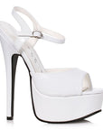 Stiletto Sandal 6.5" - White - K. P.