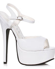 Stiletto Sandal 6.5" - White - K. P.