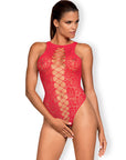 Open Back Teddy - Red - K. P.