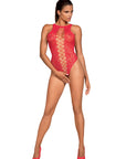 Open Back Teddy - Red - K. P.