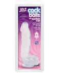 Jelly Jewels - Cock And Balls With Suction Cup 6" - Diamond - K. P.