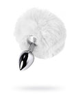 Metal - Metal Anal Plug Small with Silver White Tail - K. P.