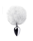 Metal - Metal Anal Plug Small with Silver White Tail - K. P.